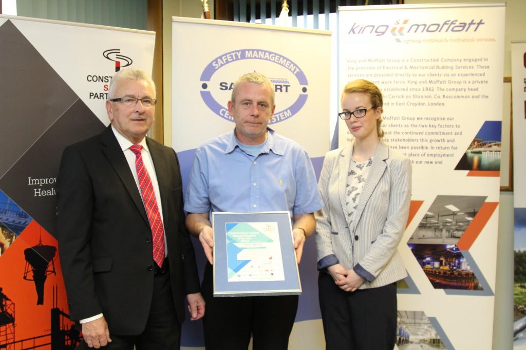Paul Kelly, King and Moffat winner of the CSP Construction Safety Representative Award 2015